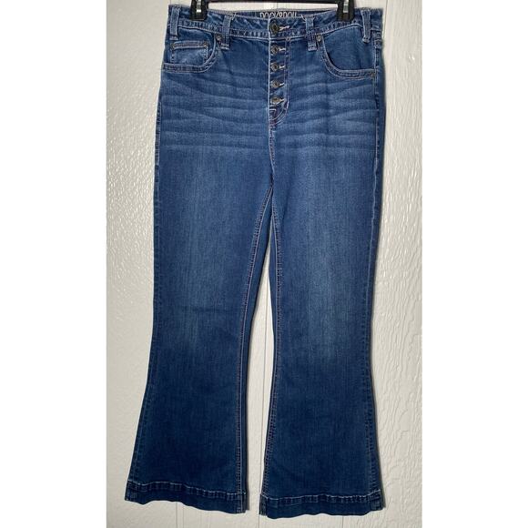 Rock & Roll Cowgirl High Rise Trouser Flare Jeans W8H4165 Women’s 30x32 - Picture 1 of 9